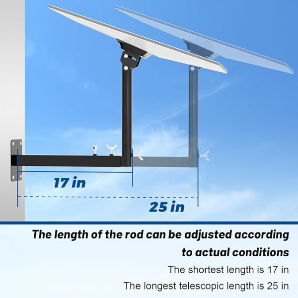 Under-eave mount for Starlink Gen 3, ideal for discreet satellite placement beneath roof overhangs.